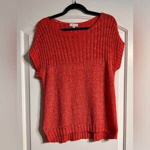 Joseph A Bold Red Knit Textured‎ Sweater